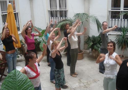 Flamenco con los estudiantes Academia AIFP