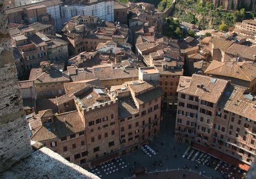 Vista de Siena desde la Torre del Mangia